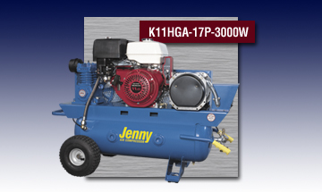 Jenny Special Portable Air Compressor - Model K11HGA-17P-3000W