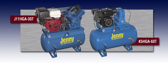 Jenny Service Vehicle Air Compressor - Models J11HGA-30T and K5HGA-60T